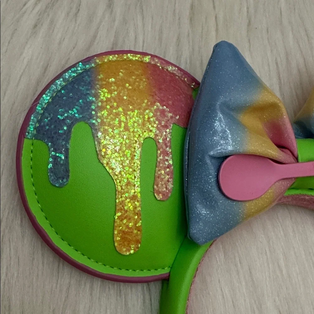 Disney Minnie Ears Headband Disney Eats Shaved Ice Green & Multi Color Headband